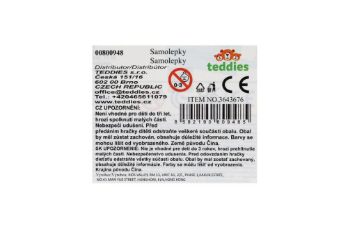 Okenní samolepky a omalovánky s barvami 3 druhy