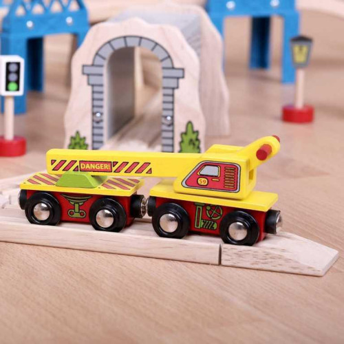 Vagón s jeřábem Bigjigs Rail