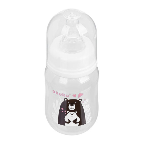Láhev s obrázkem 125 ml Mědvěd bílá Akuku