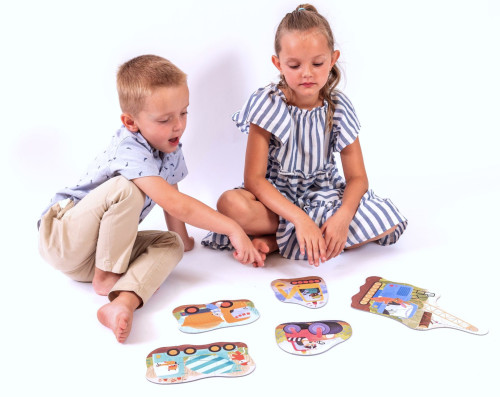 Véééliké puzzle Stavební stroje KukiKuk