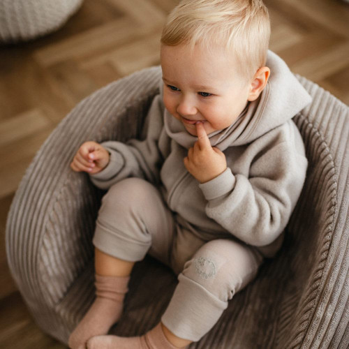 Merino dětská fleecová bunda béžová Eevi