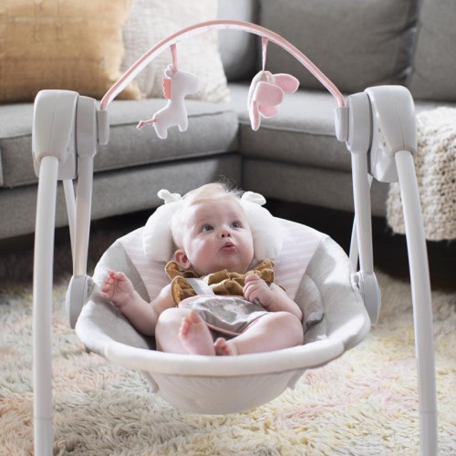 Houpačka s melodií Flora the Unicorn™ 0 m+ do 9 kg Ingenuity
