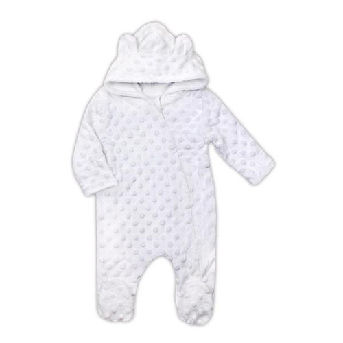 Zimní kojenecký overal z Minky Nicol Bubbles bílý