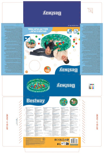 Nafukovací bazén s míčky (50 ks) 91 cm Bestway