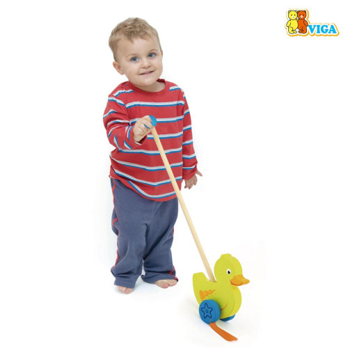 Dřevěná tahačka - kačenka Viga