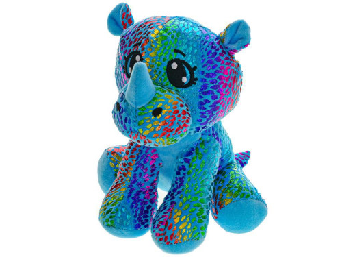 Nosorožec Star Sparkle plyšový modrý 16 cm sedící