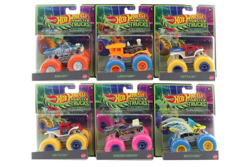 Hot Wheels Monster Trucks svítící ve tmě