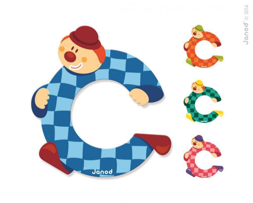 Dřevěné písmenko lepící 9 cm Janod