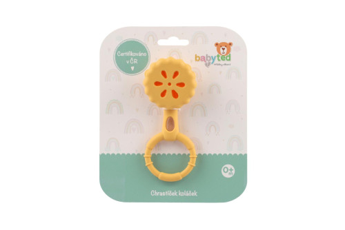 Chrastíček koláček silikon 13 x 5 cm Babyted