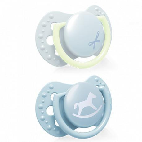 Šidítko silikonové dynamické LOVI Baby Shower 0-2 m 2 ks