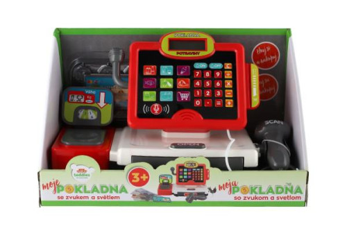 Pokladna malá digitální plast na baterie se zvukem a světlem