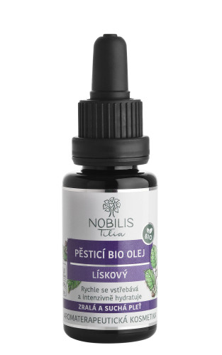 Pěsticí BIO olej lískový 20 ml fialové sklo Nobilis Tilia