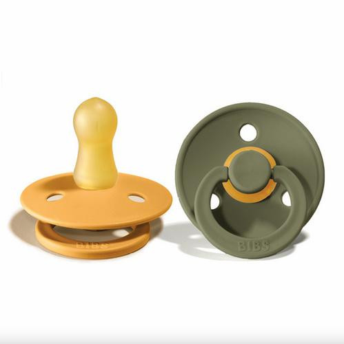 Dudlíky kaučuk 2 ks 0-6 měsíců Colour Bibs