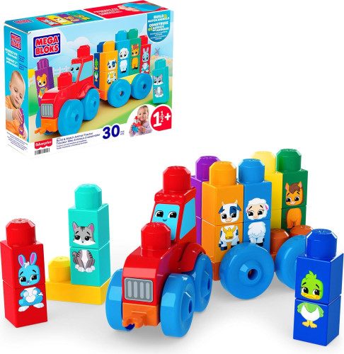 Traktor se zvířátky Mega Bloks