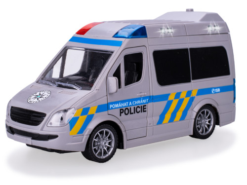 Auto policie CZ 21,5 cm 1:20 na setrvačník na baterie se světlem a zvukem