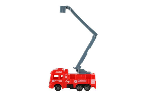 Hasičské auto plast na zpětné natažení 4 druhy, 11 cm