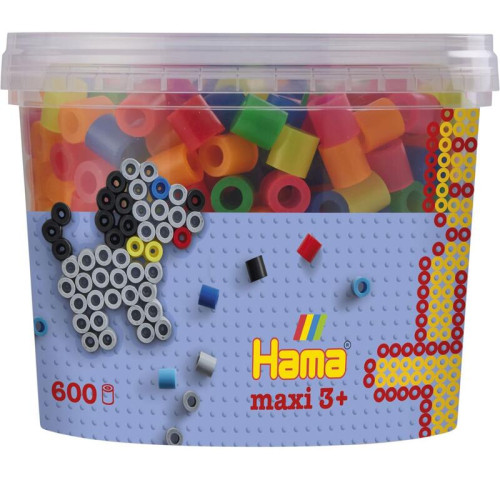 Zažehlovací korálky mix - 600 ks - MAXI - neonové barvy Hama