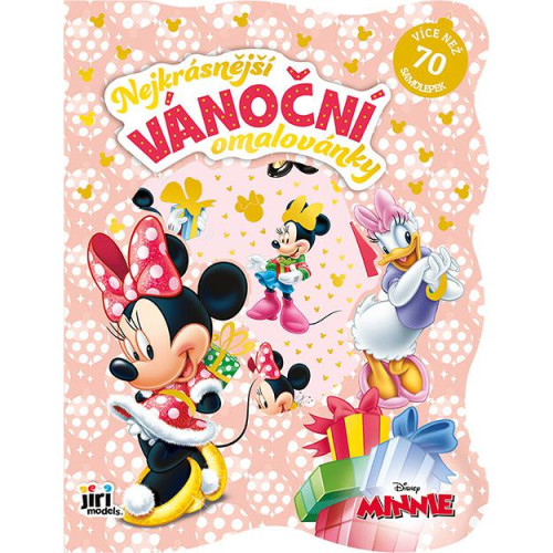 Nejkrásnější vánoční omalovánky se samolepkami Minnie