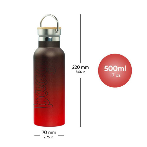 Termoláhev s bambusovým víčkem 500 ml Baagl