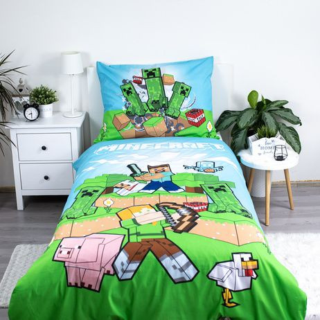 Povlečení Minecraft Outdoor Mobs 140 x 200, 70 x 90 cm Jerry Fabrics