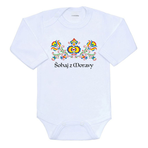 Dětské body s potiskem Lidový vzor Šohaj z Moravy New Baby