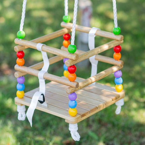Dřevěná korálková houpačka Bigjigs Toys
