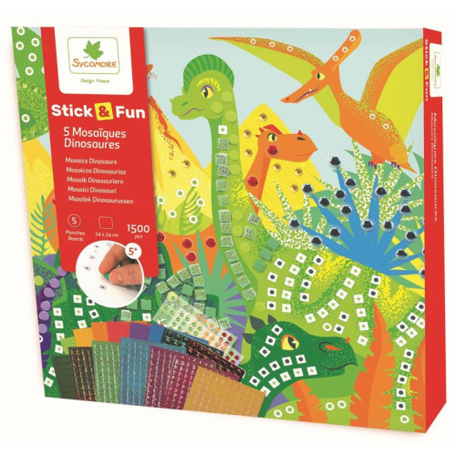 Mozaika Stick & Fun Dinosauři 5 ks Sycomore