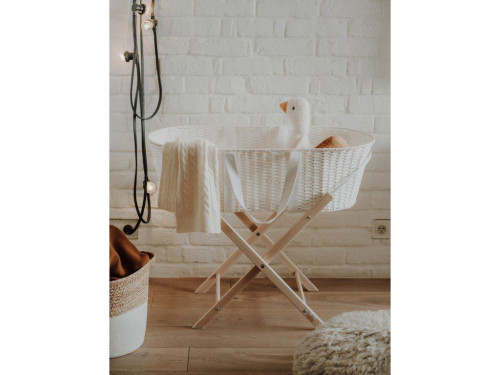 Mojžíšův košík pro miminko Paper Dream white + matrace Airdream Ahojbaby