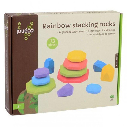 Dřevěné stohovací kameny Rainbow 13ks 36m+