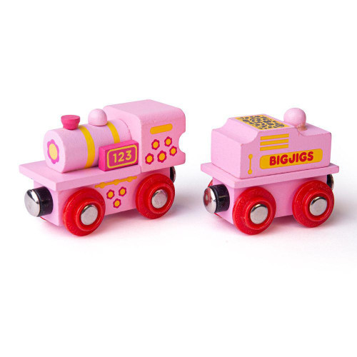 Růžová mašinka s tendrem Bigjigs Rail