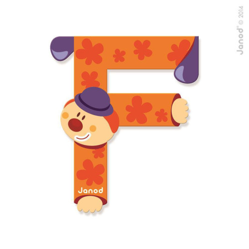 Dřevěné písmenko lepící 9 cm Janod
