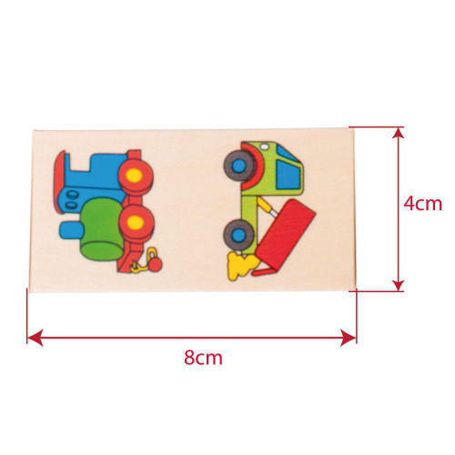 Dřevěné domino dopravní prostředky Bigjigs Toys