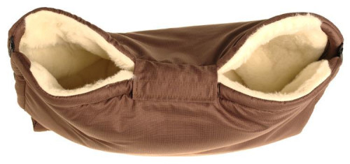 Merino rukávník na kočárek z ovčí/velbloudí vlny na zip 30 x 50 cm