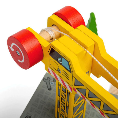 Velký jeřáb žlutý Bigjigs Rail