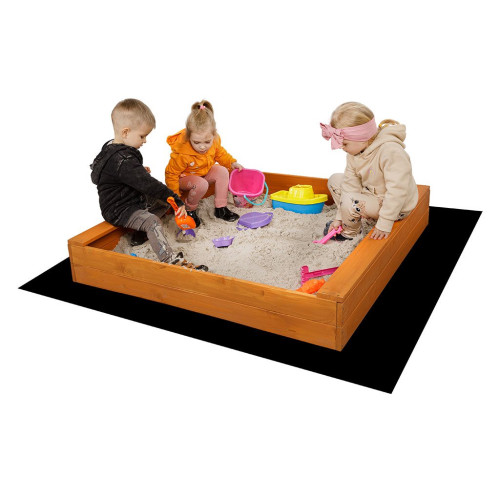 Dětské dřevěné pískoviště s lavičkami 120 x 120 cm Baby Mix