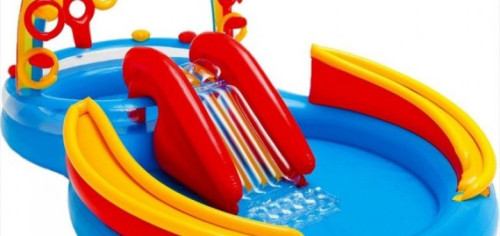 Dětské Hrací centrum Duha Rainbow Ring Play Center 297x193x135 cm Intex 57453