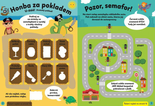 Zábava se samolepkami pro čtyřleté
