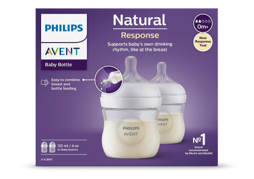 Láhev Natural Philips Avent Response 125 ml 0 m+ 2 ks