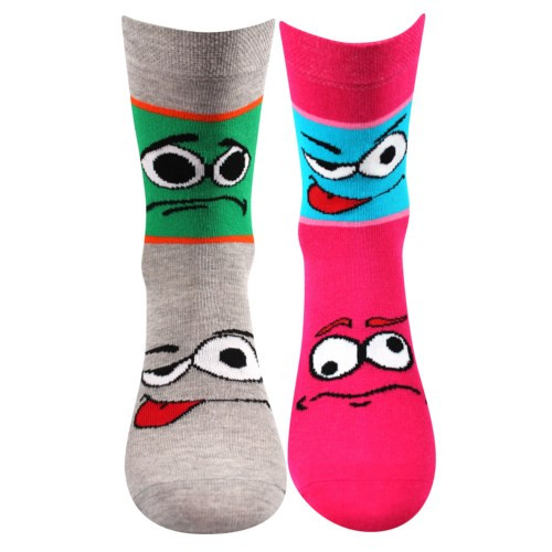 Ponožky vtipné slabé Tlamik mix dívčí (2 páry)