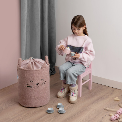 Koš na hračky Premium Bouclé se šňůrkou 43 l Sipo