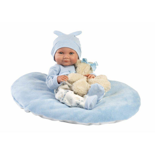New born chlapeček realistická panenka miminko s celovinylovým tělem - 40 cm Llorens