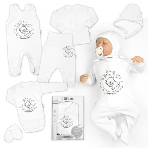 Soupravička do porodnice 6D Medvídek na měsíčku Baby Nellys