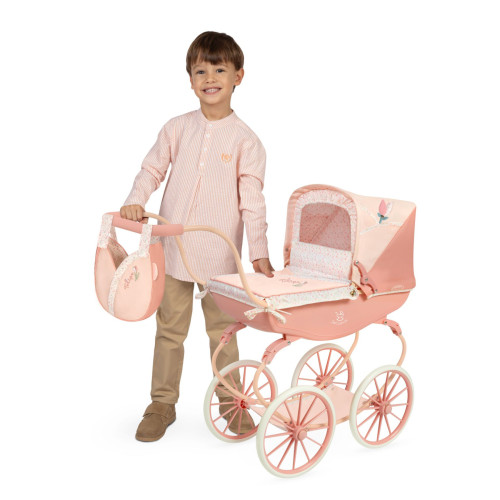 Kočárek pro panenky hluboký Tulipe 68 cm DeCueva