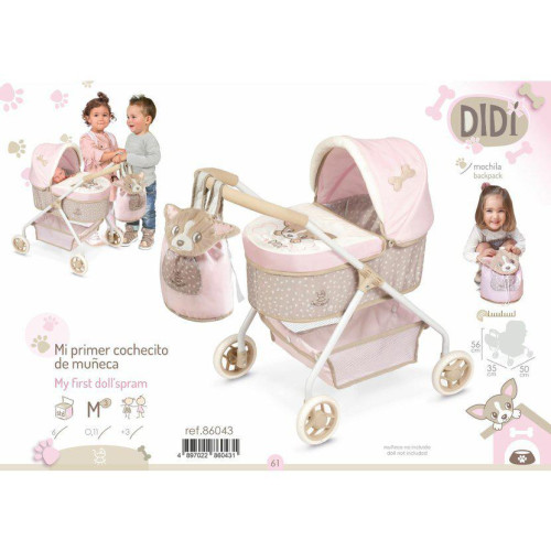 Kočárek pro panenky s batůžkem Didi DeCuevas