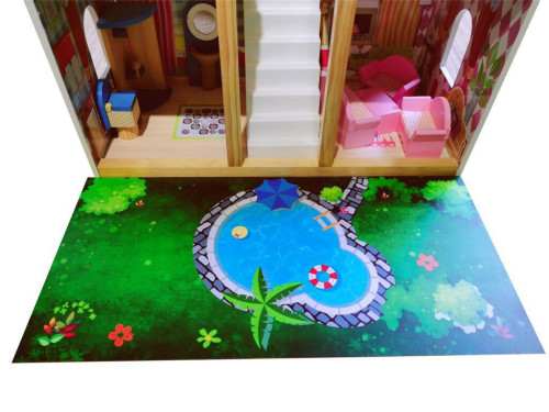 Domek pro panenky dřevěný 60 x 30 x 90 cm