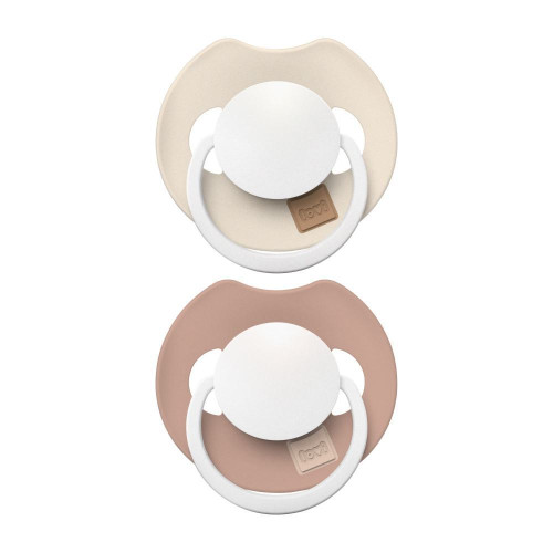 Dudlík svítící silikonový dynamický Prime 18 m+ 2 ks Ivory/Blush Lovi