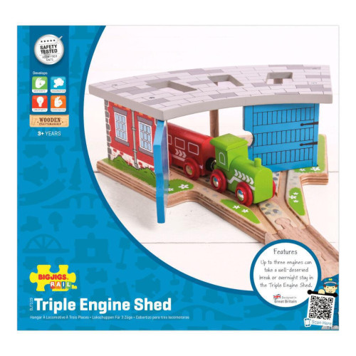 Trojité depo s vraty Bigjigs Rail