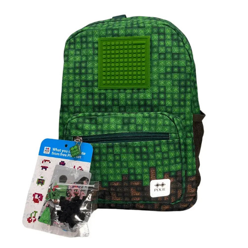 Malý batoh zelený Mine&Craft 50 pixelů Pixie crew