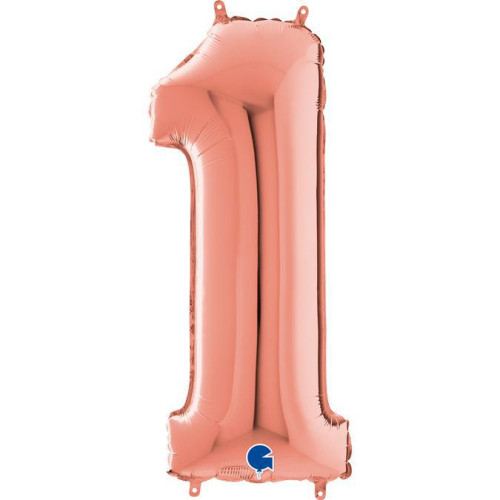 Foliový balonek - Nafukovací číslice Rose Gold 66 cm