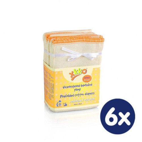 Vícevrstvé plenky KIKKO (4/8/4) - NEBĚLENÉ